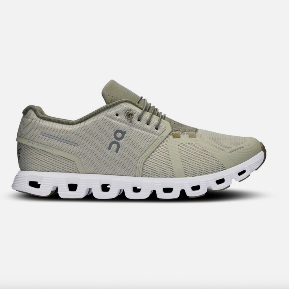 On Running Men's Cloud Sneaker in Olive Green and White